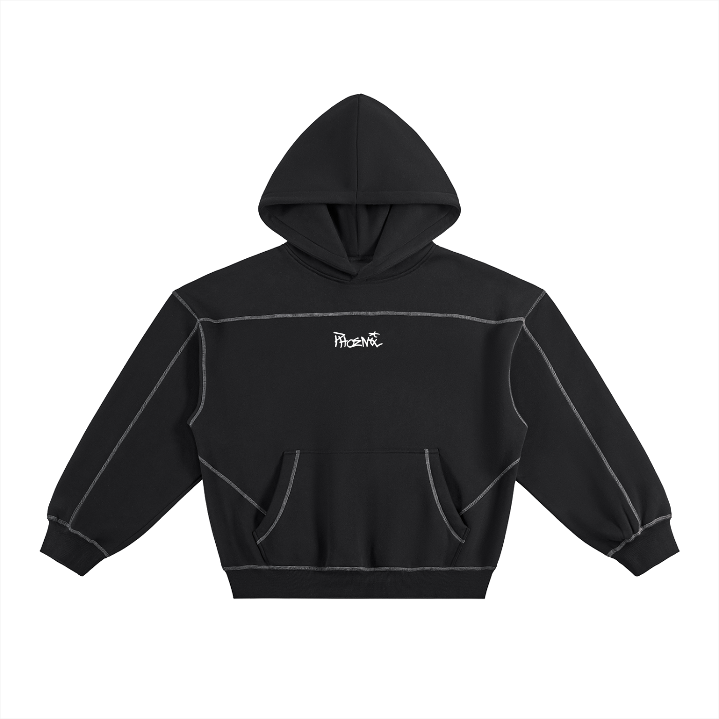 Contrast stitched Hoodie