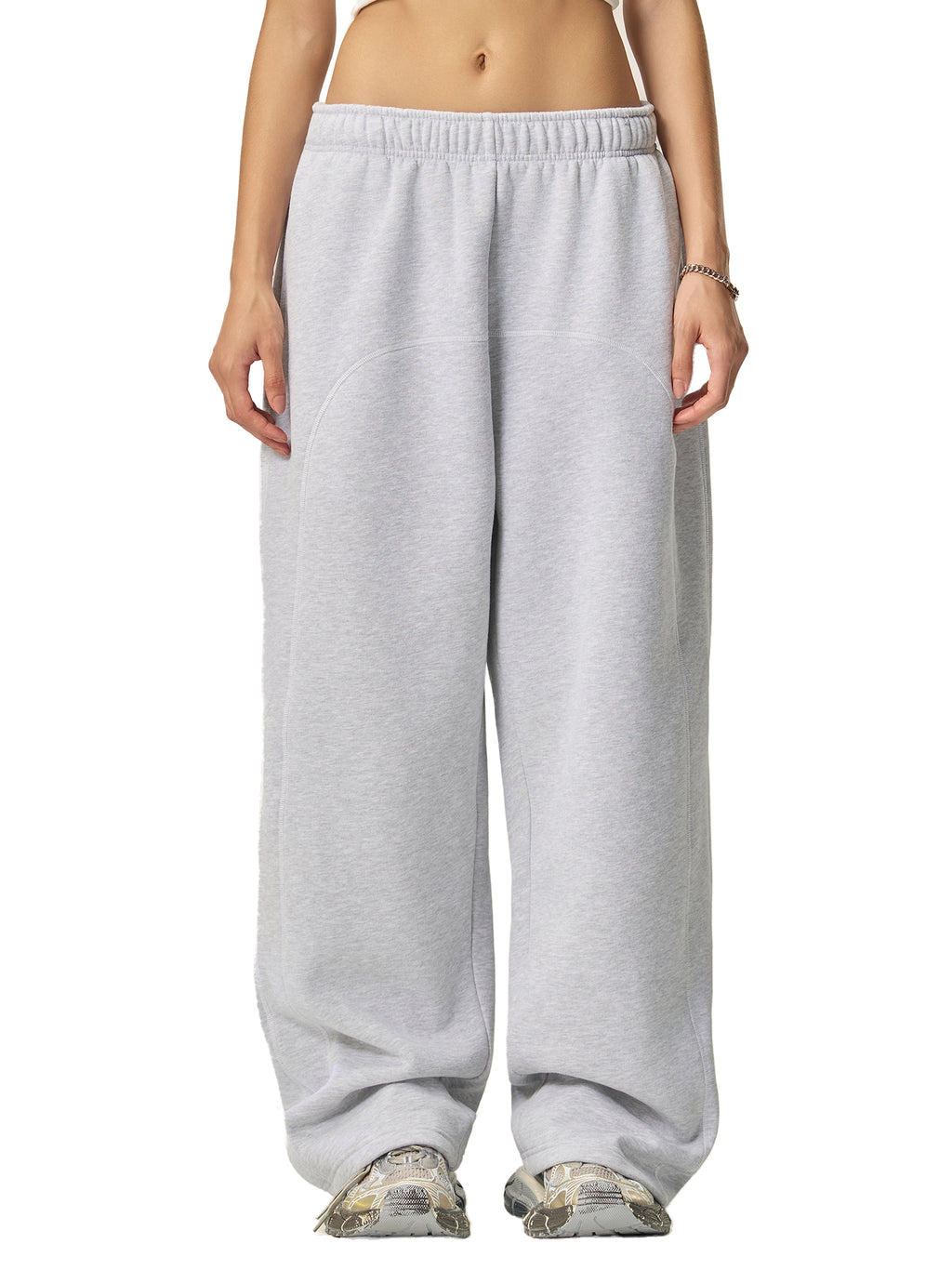 Contrast stitched sweatpants